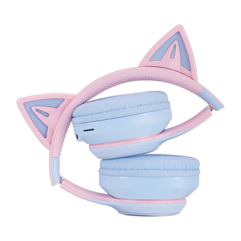 Cat Ear Luminous Wireless Gaming Headset with Gradient Color