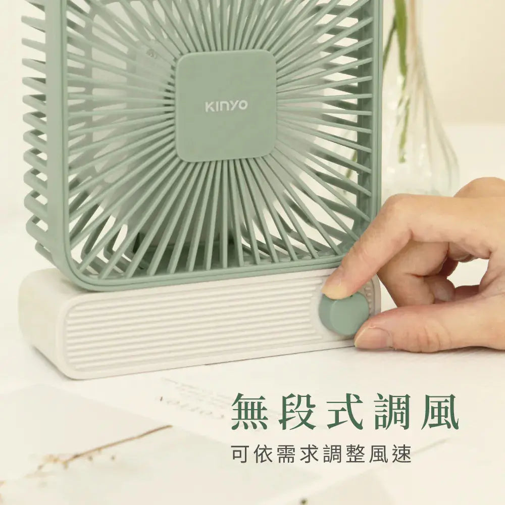 【KINYO】復古靜音充電風扇 KINYO