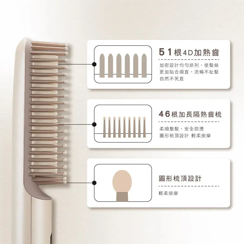 【KINYO】超植系瞬熱玩美造型直髮梳 KINYO