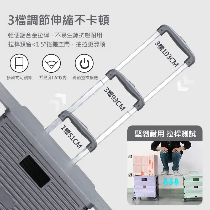 LHS二代升級版爬坡輪折疊式購物車(再送配件萬向輪) 采寓生活館