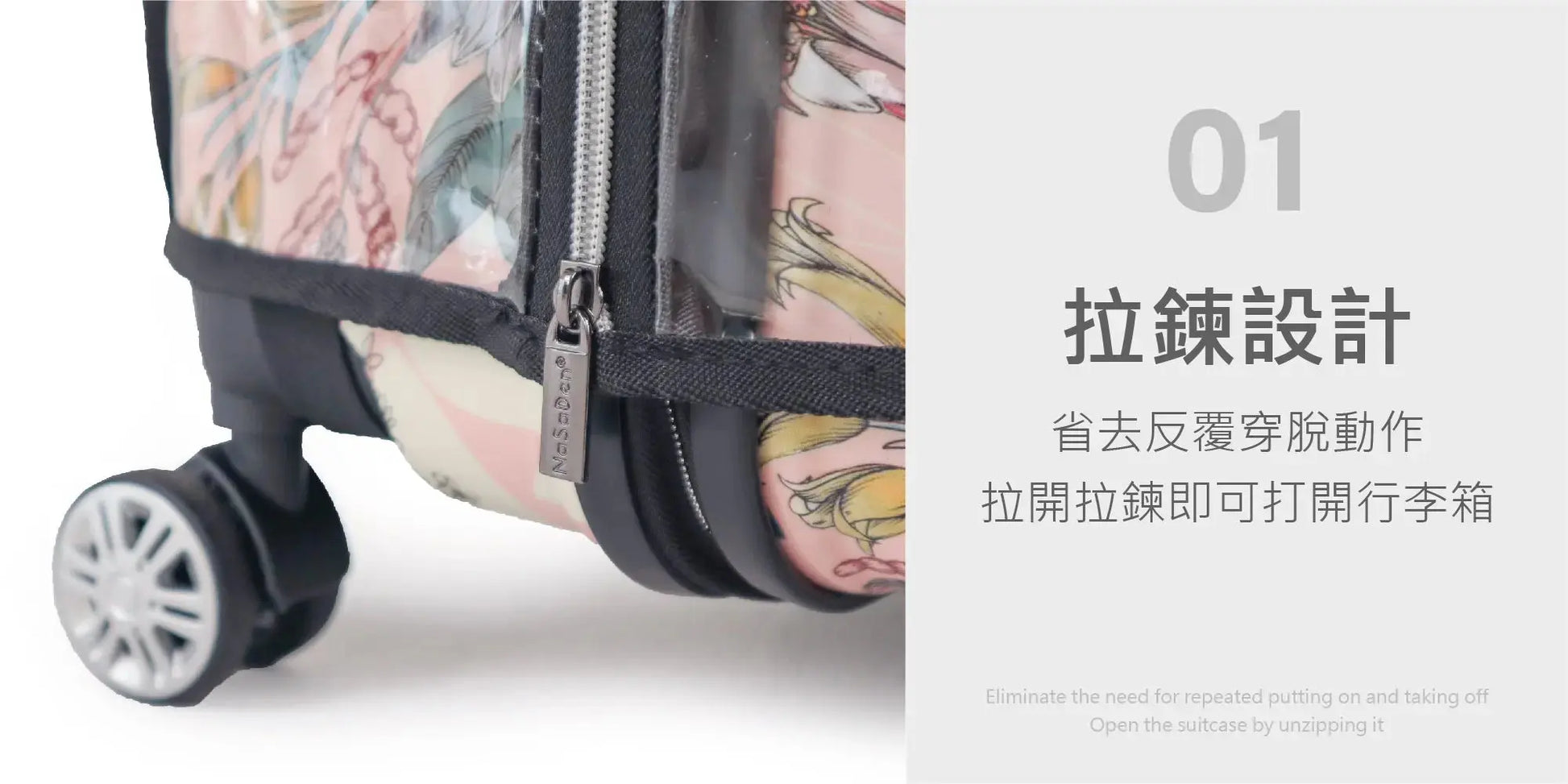 德國NaSaDen納莎登品牌新無憂二代系列【對開】專用免脫拉鏈開箱行李箱透明/霧面保護套 NaSaDen行李箱