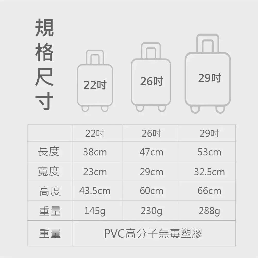 德國NaSaDen納莎登品牌新無憂二代系列【對開】專用免脫拉鏈開箱行李箱透明/霧面保護套 NaSaDen行李箱