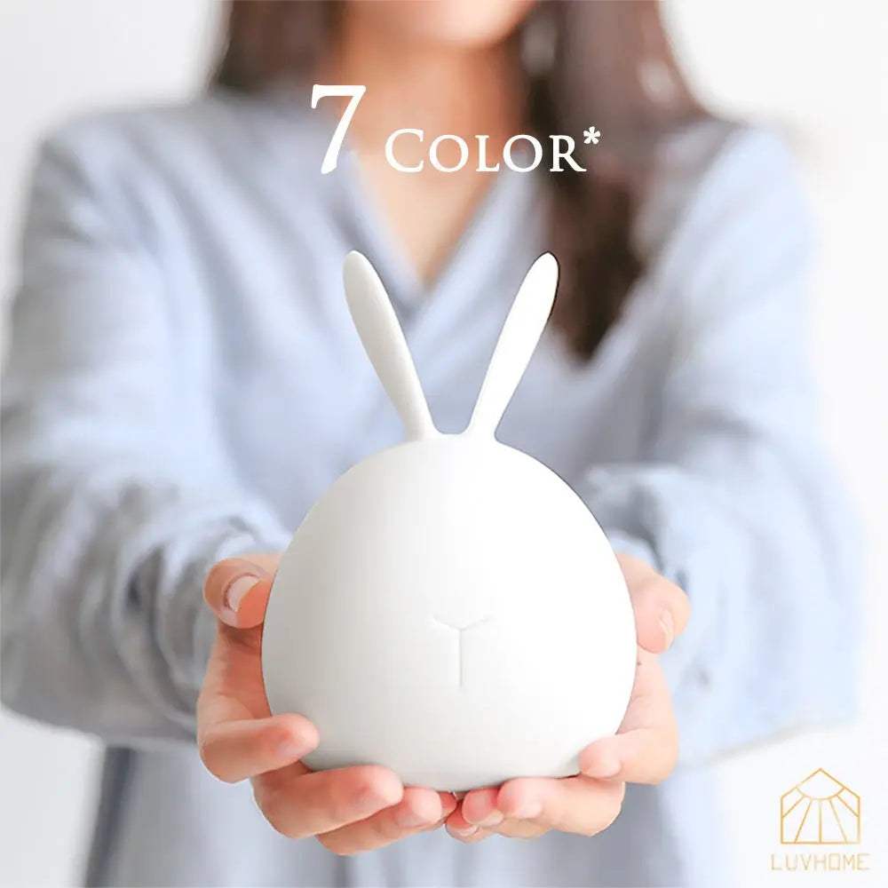 LuvHome|Lighting Bunny柔軟兔子拍拍燈(七種不同色光、三檔亮度變化) - 采寓生活館LuvHome