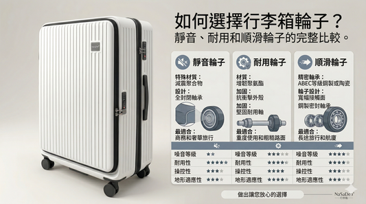 行李箱輪子怎麼選？靜音、耐磨、好推的差別解析