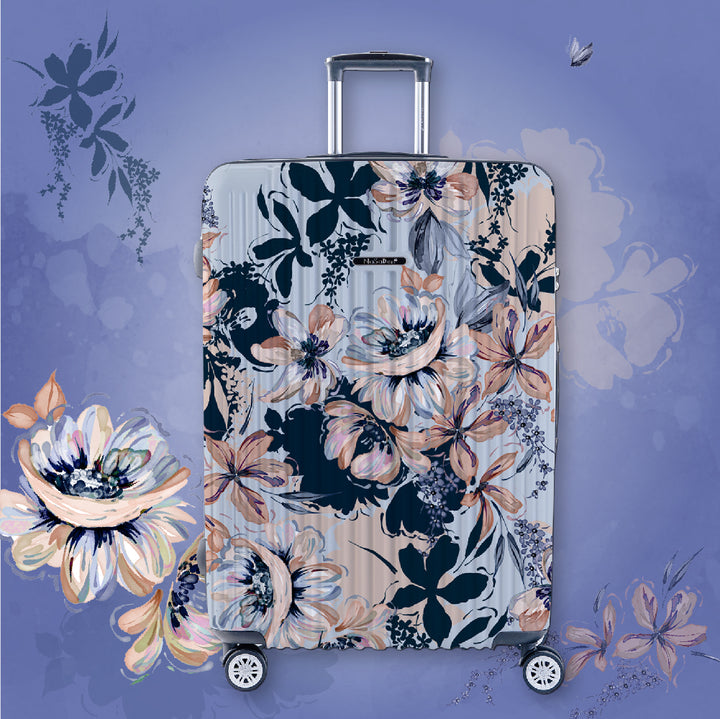 The second generation version of NaSaDen NaSaDen New Worry-free [Waltz of Flowers Series] unique printed zipper suitcase 26/29 inches 