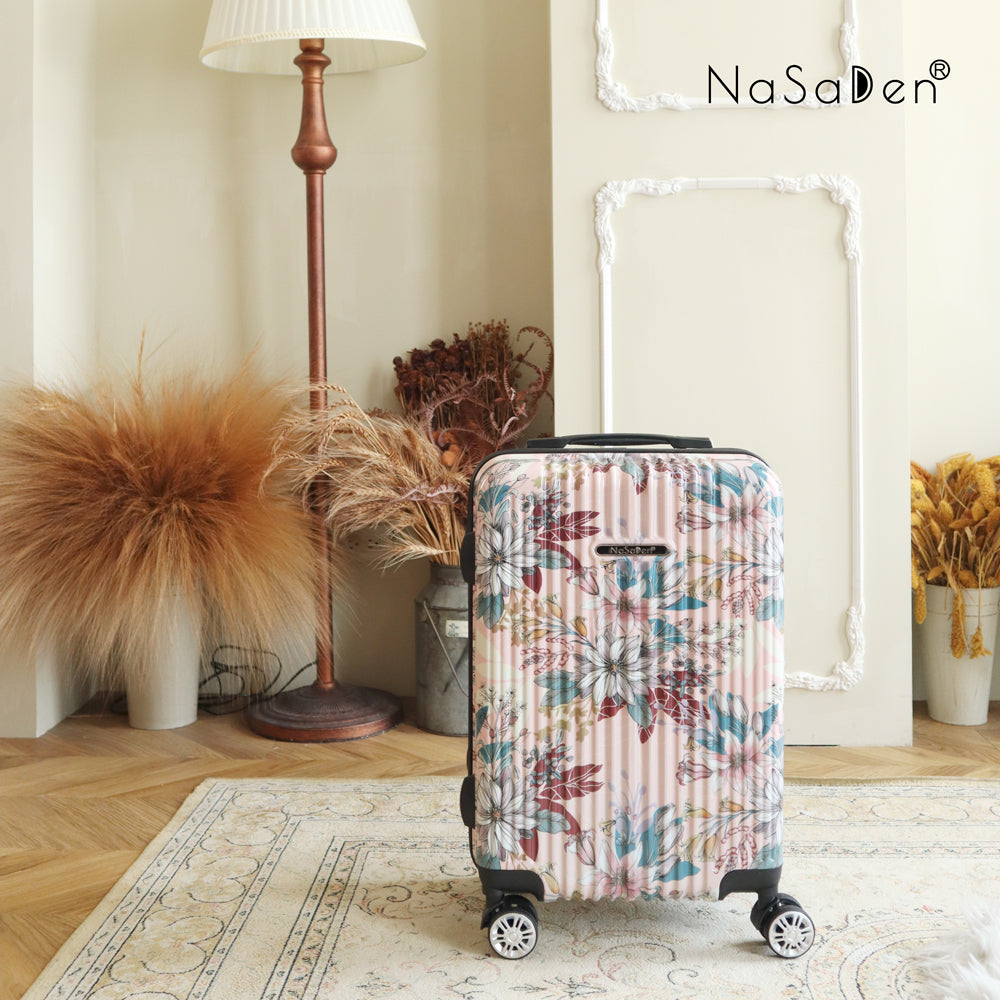 The second generation version of NaSaDen NaSa Denxin Wuyou [English blue cat joint model] cat’s four seasons printed zipper suitcase 22 inches/26 inches/29 inches 