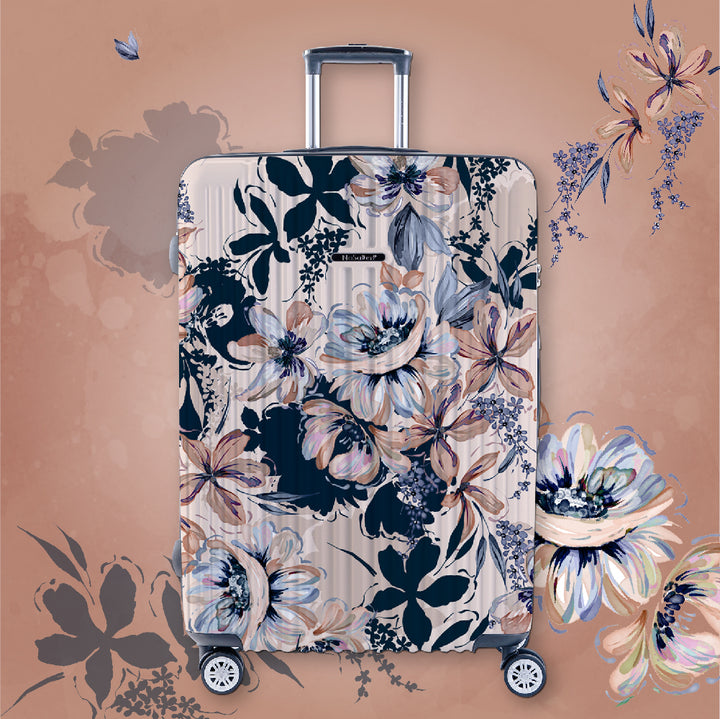 The second generation version of NaSaDen NaSaDen New Worry-free [Waltz of Flowers Series] unique printed zipper suitcase 26/29 inches 