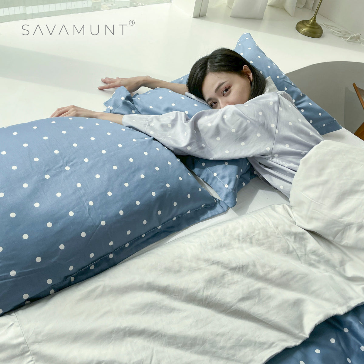 【Savamunt】Four-piece bed bag set Austrian Lenzing Tencel™ Modal standard/large/extra large double (warm orange pink)