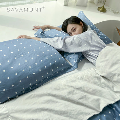【Savamunt】Four-piece bed bag set Austrian Lenzing Tencel™ Modal standard/large/extra large double (warm orange pink)