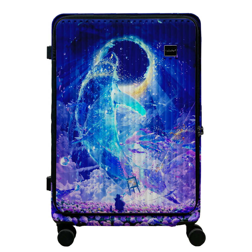 NaSaDen Germany Luggage - Front Opening Zipper Luggage 29-inch [Makoron: A Sea Story in the Sky] First Wave Collaboration Print (Early Bird Pre-order)