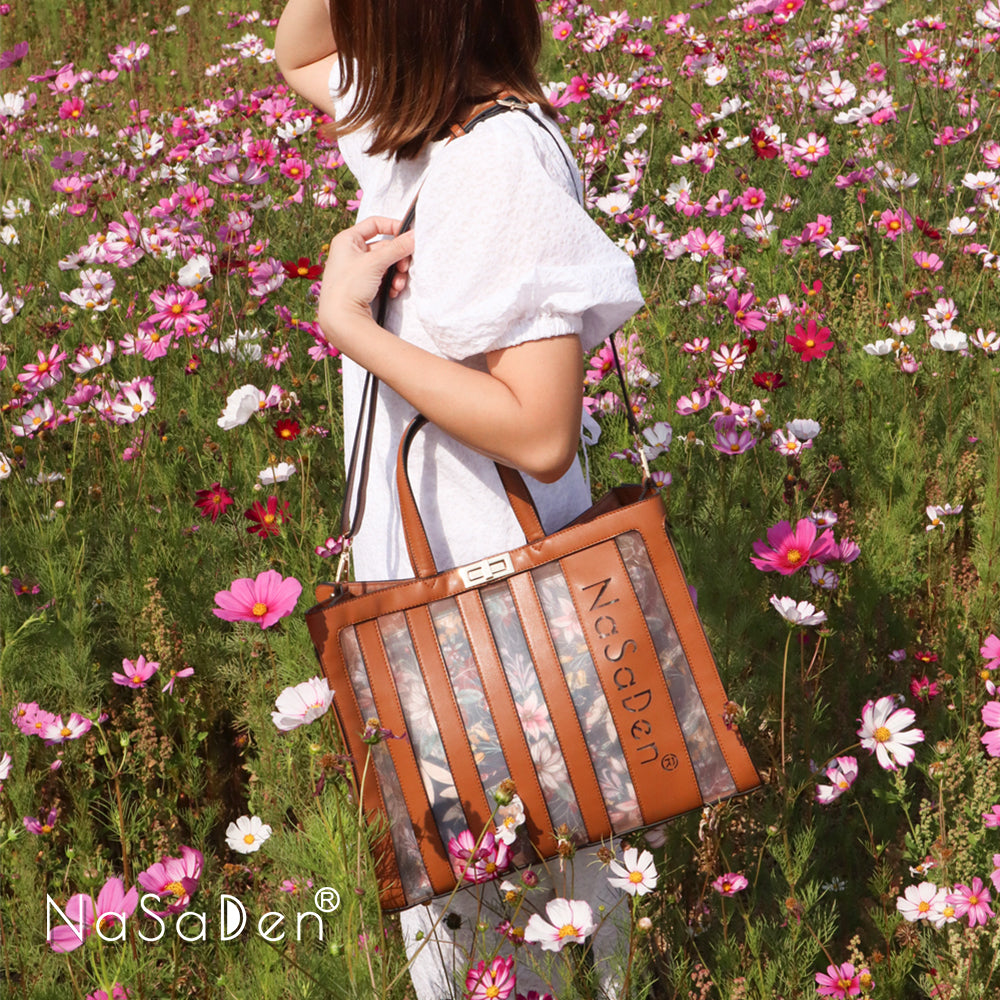 NaSaDen actress Freya's fantasy flower love hollow bag with the same name women's bag/handbag/tote bag/business handbag/tote bag/leather bag (pre-order will arrive at the end of August) 