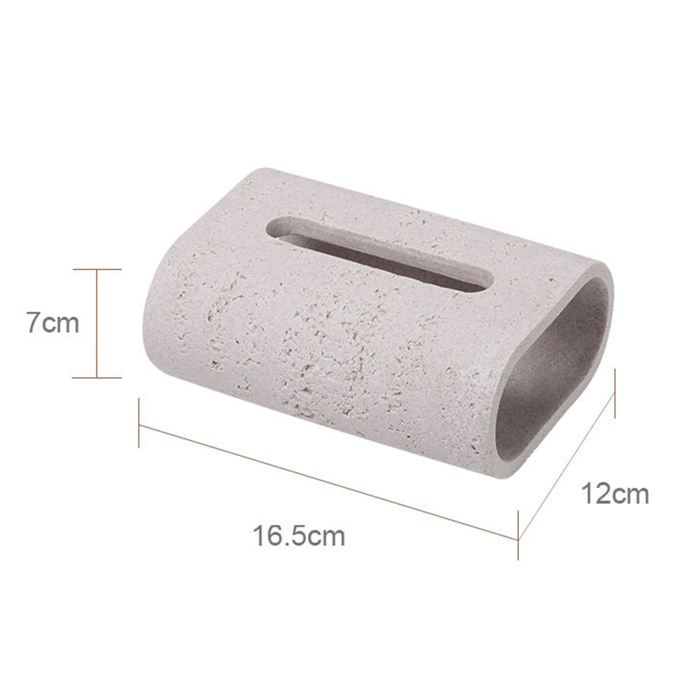 Sandstone Travertine Wabi-Sabi Living Room Dining Table Tissue Box Napkins Paper Towels