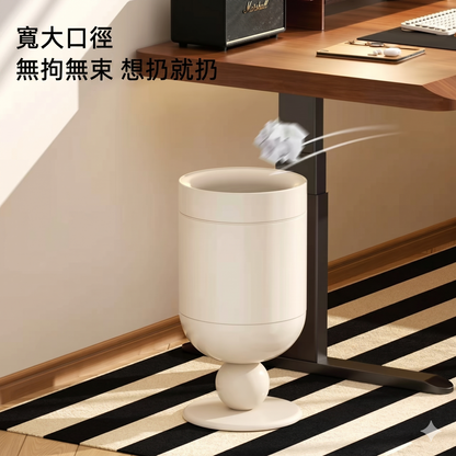 高腳酒杯輕奢高顏質客廳無蓋垃圾桶