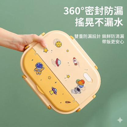 316不鏽鋼360°密封防漏可微波分隔便當餐盒