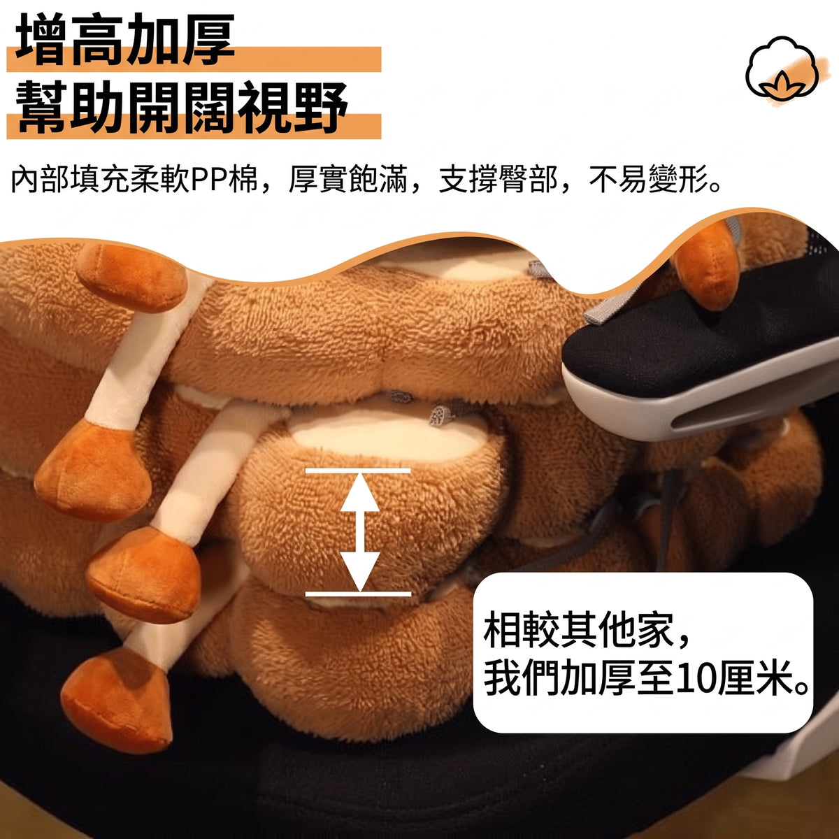 吐司毛絨加厚防滑坐墊