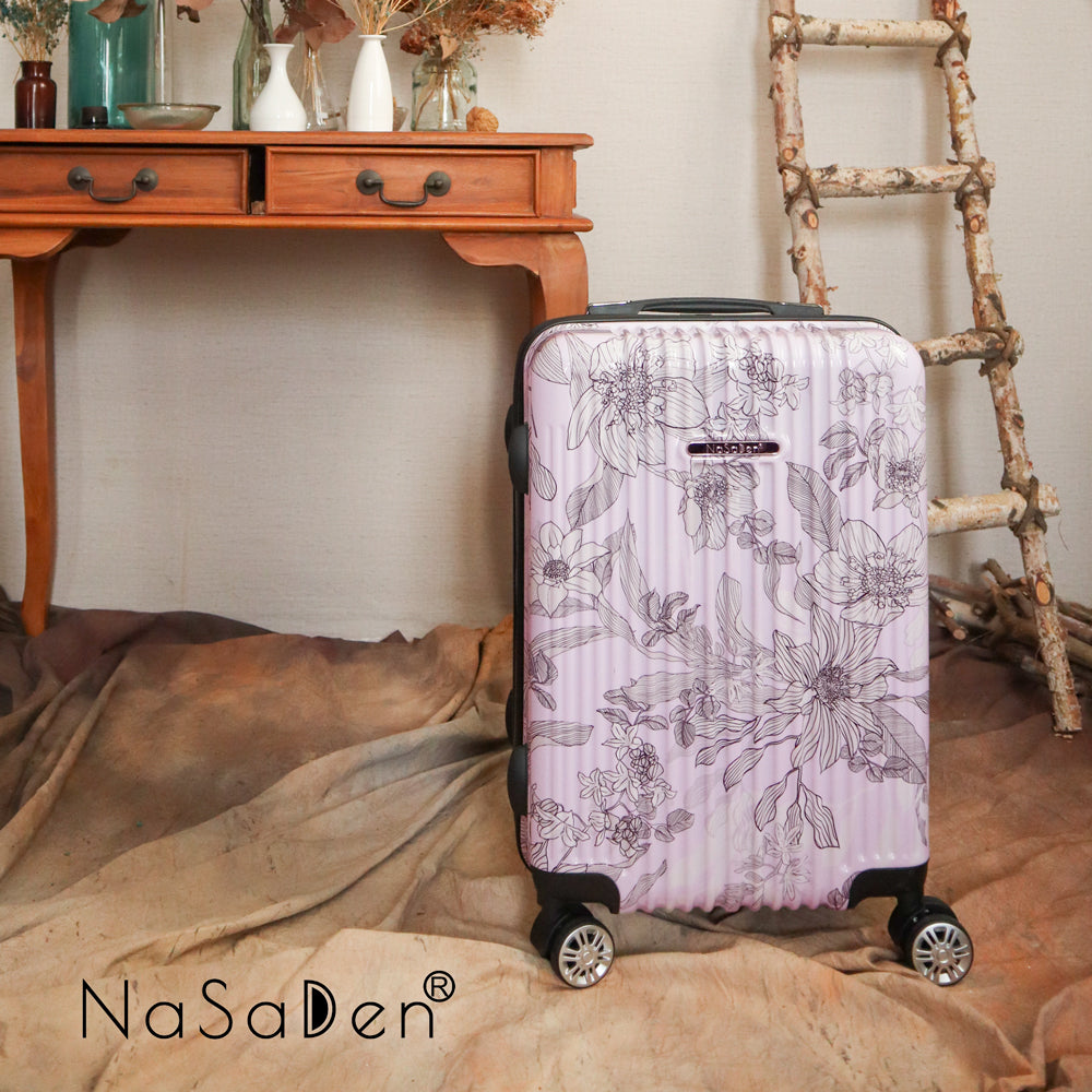 The second generation version of NaSaDen NaSa Denxin Wuyou [English blue cat joint model] cat’s four seasons printed zipper suitcase 22 inches/26 inches/29 inches 