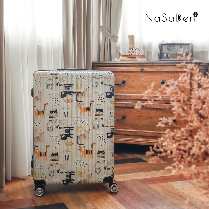 Second generation version Yu NaSaDen NaSa Denxin Wuyou [Charlene Secret Garden co-branded model] unique printed zipper suitcase 22/26/29 inches 