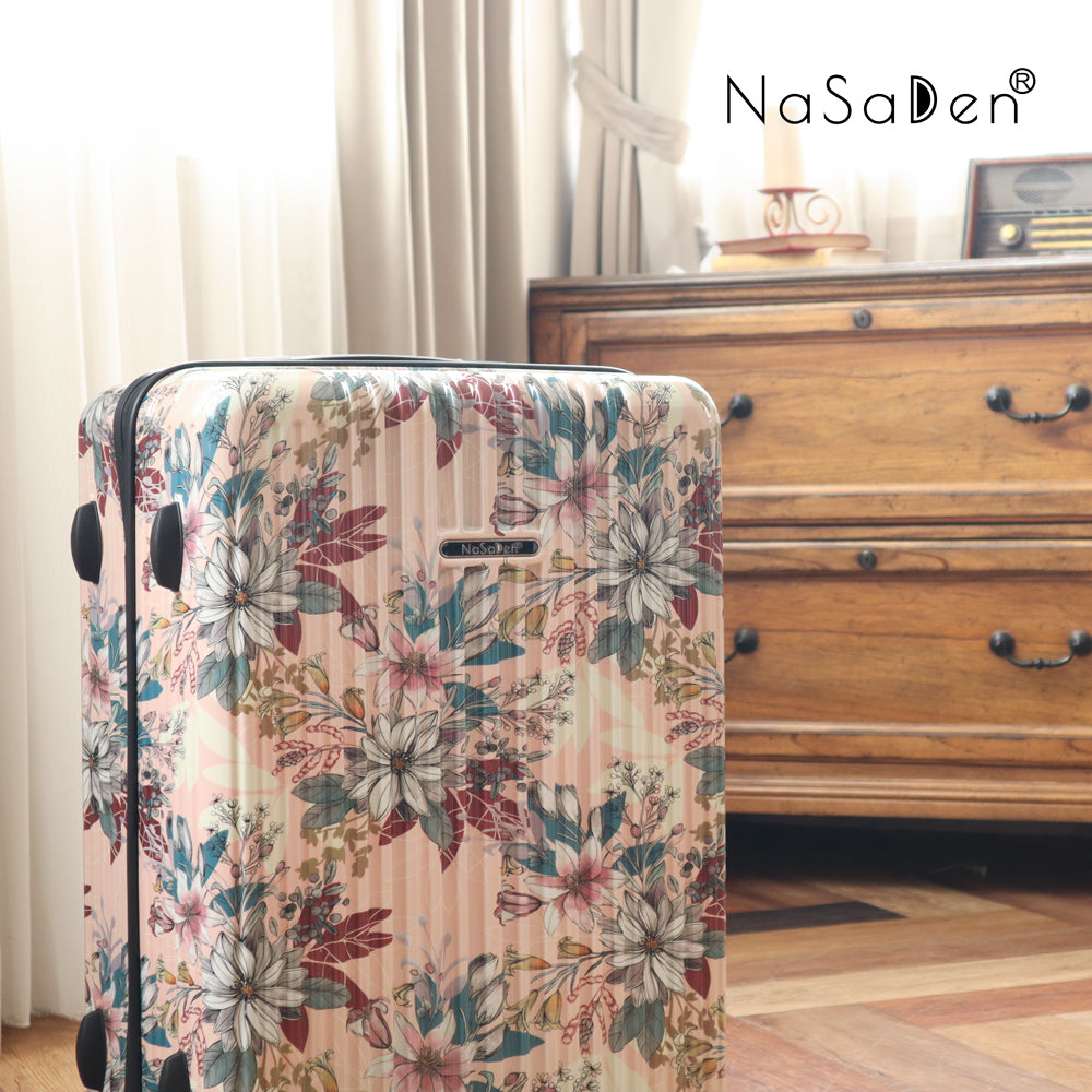 Second generation version Yu NaSaDen NaSa Denxin Wuyou [Charlene Secret Garden co-branded model] unique printed zipper suitcase 22/26/29 inches 