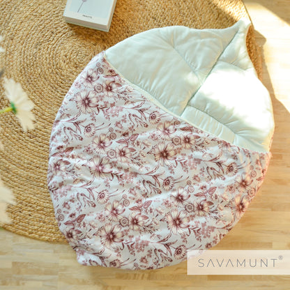 SAVAMUNT SAVAMUNT Leaf Good Sleep Handmade Lenzing Modal Tencel Four Seasons Anti-Kick Quilt/Baby Leaf Sleeping Bag/Sleeping Pad/Baby Blanket 