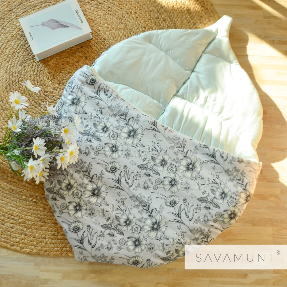 SAVAMUNT SAVAMUNT Leaf Good Sleep Handmade Lenzing Modal Tencel Four Seasons Anti-Kick Quilt/Baby Leaf Sleeping Bag/Sleeping Pad/Baby Blanket 