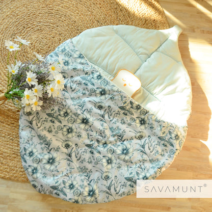 SAVAMUNT SAVAMUNT Leaf Good Sleep Handmade Lenzing Modal Tencel Four Seasons Anti-Kick Quilt/Baby Leaf Sleeping Bag/Sleeping Pad/Baby Blanket 