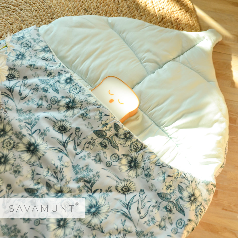 SAVAMUNT SAVAMUNT Leaf Good Sleep Handmade Lenzing Modal Tencel Four Seasons Anti-Kick Quilt/Baby Leaf Sleeping Bag/Sleeping Pad/Baby Blanket 