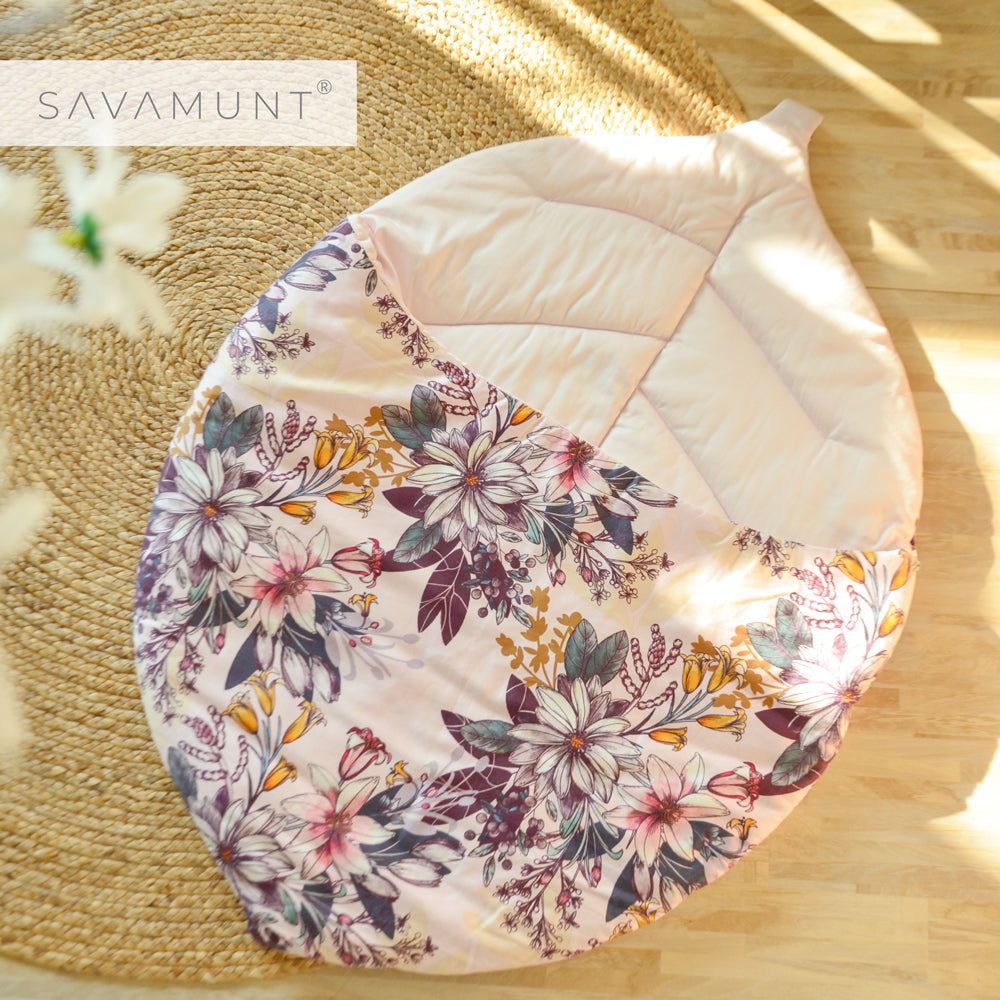 SAVAMUNT SAVAMUNT Leaf Good Sleep Handmade Lenzing Modal Tencel Four Seasons Anti-Kick Quilt/Baby Leaf Sleeping Bag/Sleeping Pad/Baby Blanket 