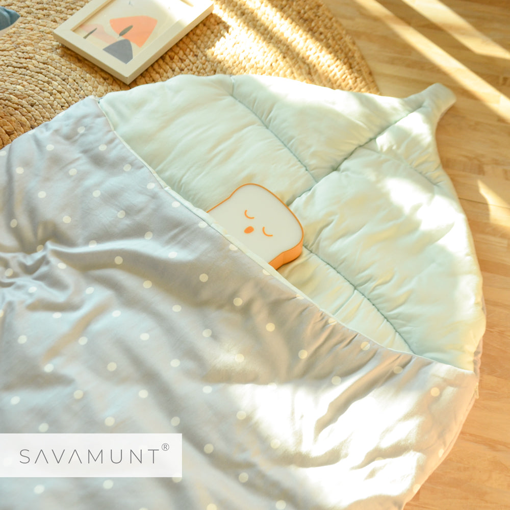 SAVAMUNT SAVAMUNT Leaf Good Sleep Handmade Lenzing Modal Tencel Four Seasons Anti-Kick Quilt/Baby Leaf Sleeping Bag/Sleeping Pad/Baby Blanket 