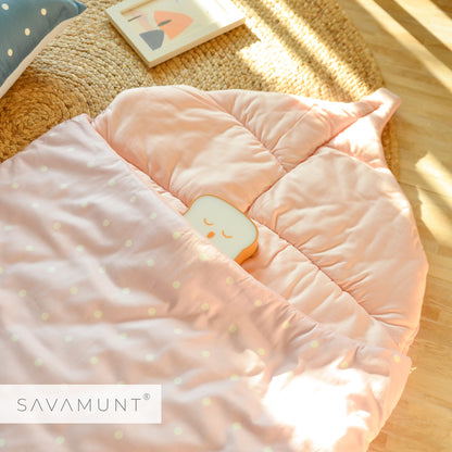 SAVAMUNT SAVAMUNT Leaf Good Sleep Handmade Lenzing Modal Tencel Four Seasons Anti-Kick Quilt/Baby Leaf Sleeping Bag/Sleeping Pad/Baby Blanket 