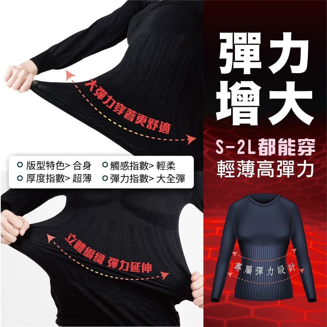 【100%台灣全程製造】鋅+石墨烯智能保暖極暖蓄熱發熱衣