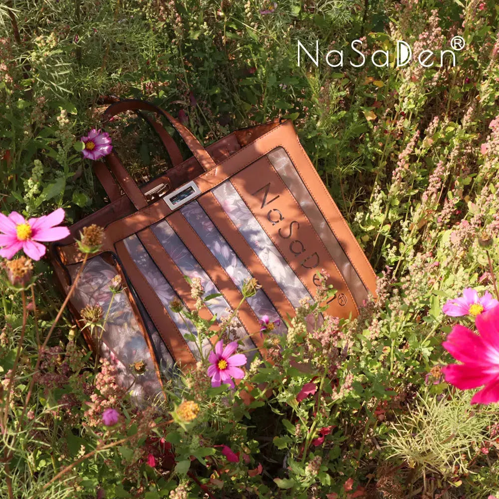 NaSaDen納莎登 爵色女伶 Freya芙蕾雅 幻花之戀鏤空包 同名款女用包/手提包/托特包/商務手提包/tote包/皮革包 NaSaDen行李箱