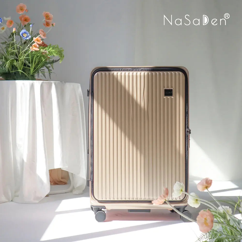 【德國NaSaDen納莎登】 萊茵系列前開行李箱-復刻駝金 NaSaDen行李箱
