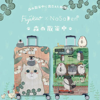 【限時團購】二代版 毓 NaSaDen納莎登新無憂【Fujikao聯名款】獨特印花拉鍊行李箱22吋/26吋/29吋 NaSaDen行李箱