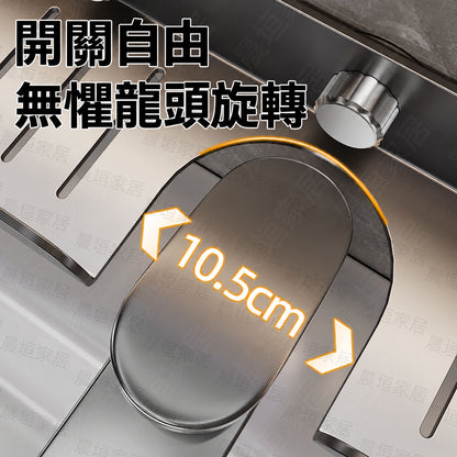免打孔檯面吸盤式水龍頭置物架