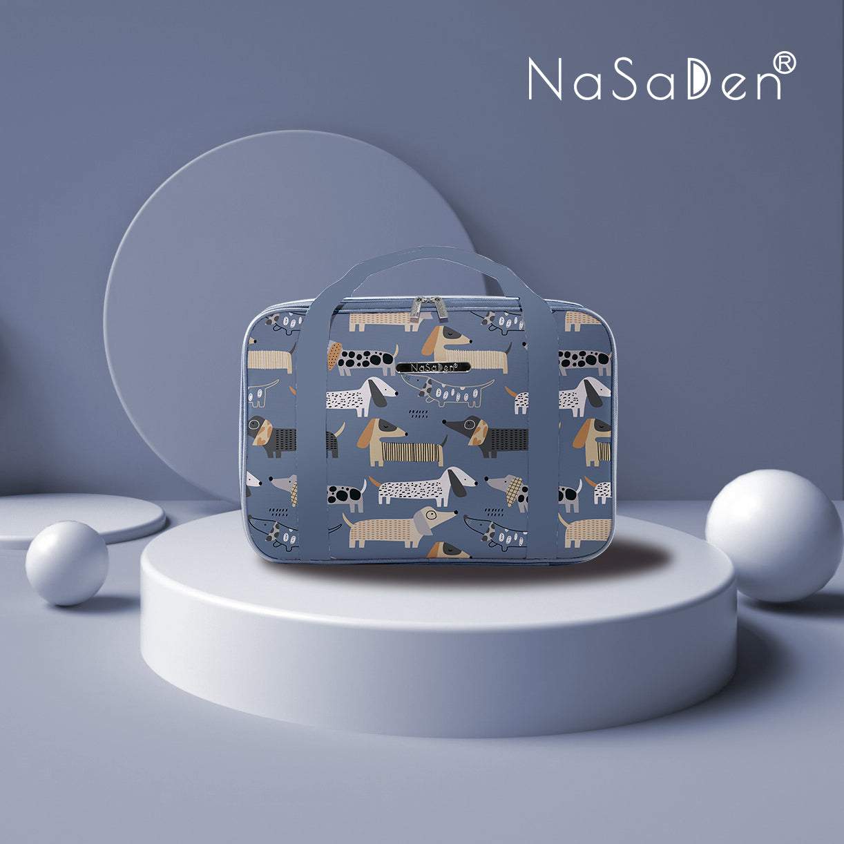 德國品牌NaSaDen納莎登紳士藍限量版多功能雪佛包，手提肩背拉桿三用設計