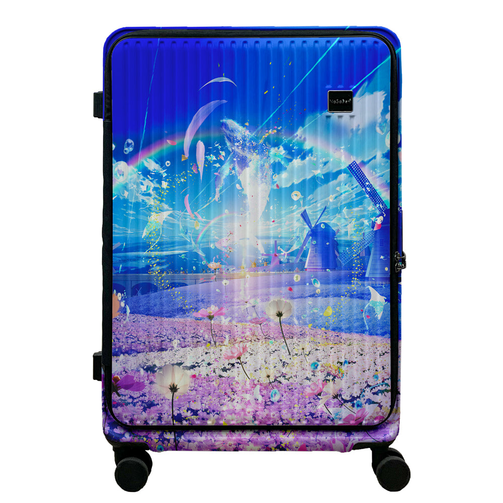 NaSaDen Germany Luggage - Front Opening Zipper Luggage 29-inch [Makoron: A Sea Story in the Sky] First Wave Collaboration Print (Early Bird Pre-order)