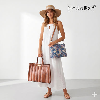 NaSaDen actress Freya's fantasy flower love hollow bag with the same name women's bag/handbag/tote bag/business handbag/tote bag/leather bag (pre-order will arrive at the end of August) 