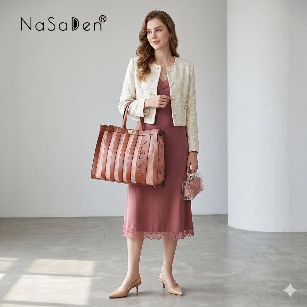 NaSaDen actress Freya's fantasy flower love hollow bag with the same name women's bag/handbag/tote bag/business handbag/tote bag/leather bag (pre-order will arrive at the end of August) 