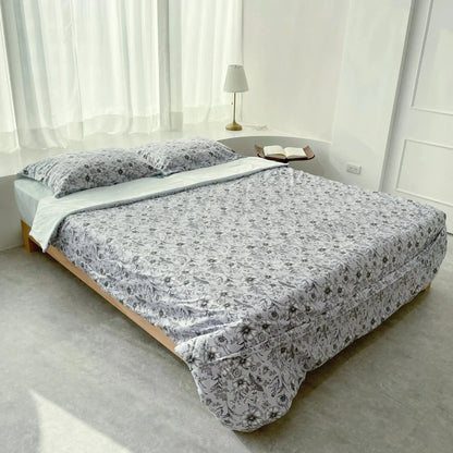 【Savamunt賽芙嫚】 美國品牌寢具 奧地利蘭精天絲™莫代爾 標準/加大雙人 四件床包組/薄被套/鋪棉兩用被(藏花紫) - 采寓生活館采寓生活館-德國NaSaDen台灣總代理