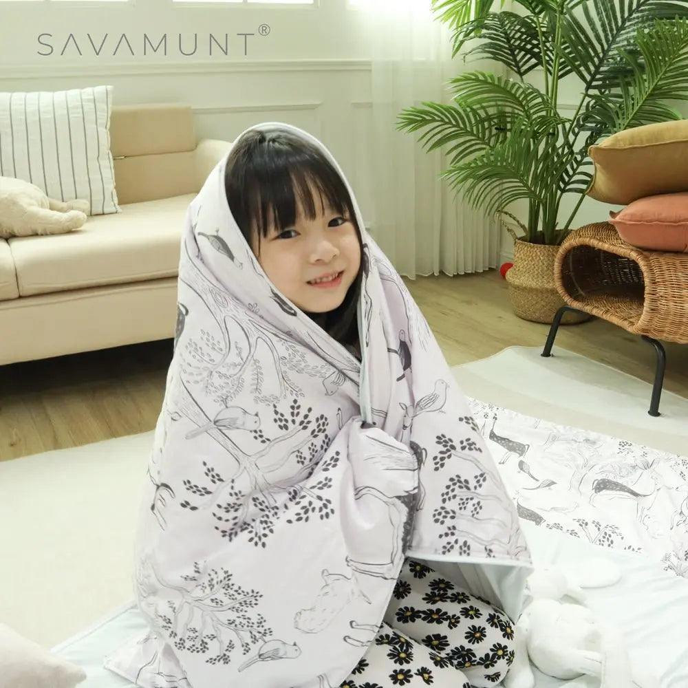 【Savamunt賽芙嫚】 美國品牌寢具 奧地利蘭精莫代爾天絲™IONIC抗菌銀纖維【兒童四季被單/涼被/兩用被】 - 采寓生活館采寓生活館-德國NaSaDen台灣總代理